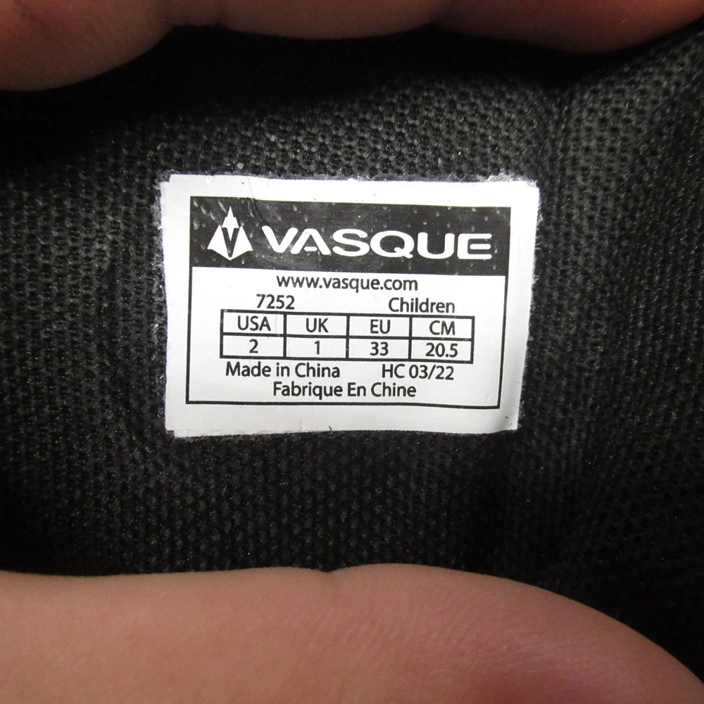 Vasque Kids 2 Hiking Boots Black Breeze Ultra‎ Dry Waterproof Outdoor Trekking